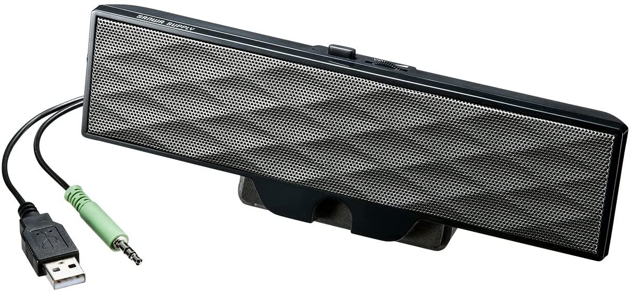 【本日限定価格】 サンワサプライ ブラック MM-SPL11UBKN USB電源サウンドバースピーカ