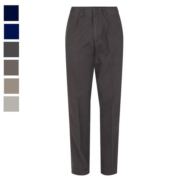 メンズ ワンタック リンクルフリー ストレートフィット コットンパンツ LV-PTA-HW246-グレー