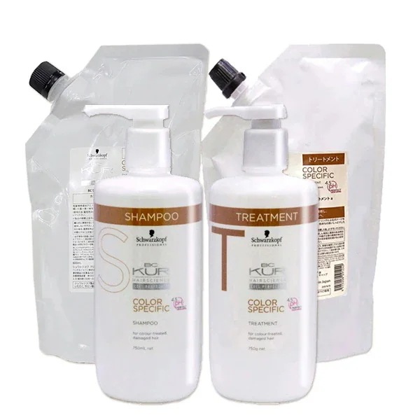 BCクア カラースペシフィーク シャンプー a 750mL + 600mL + トリートメント a 750g + 600g セット