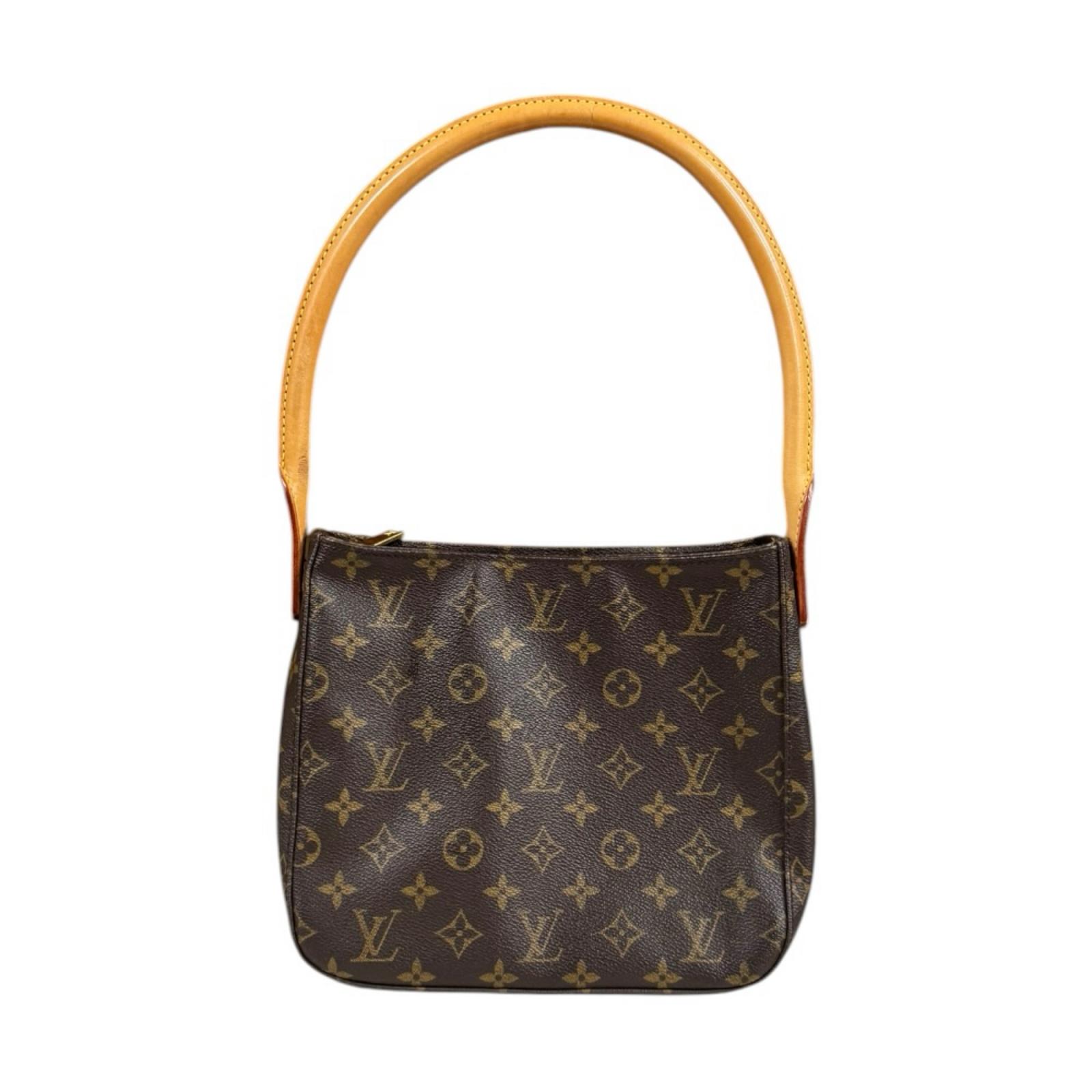 ルイヴィトン ルーピングMM モノグラム ショルダーバッグ モノグラムキャンバス M51146 ブラウン LOUIS VUITTON 中古