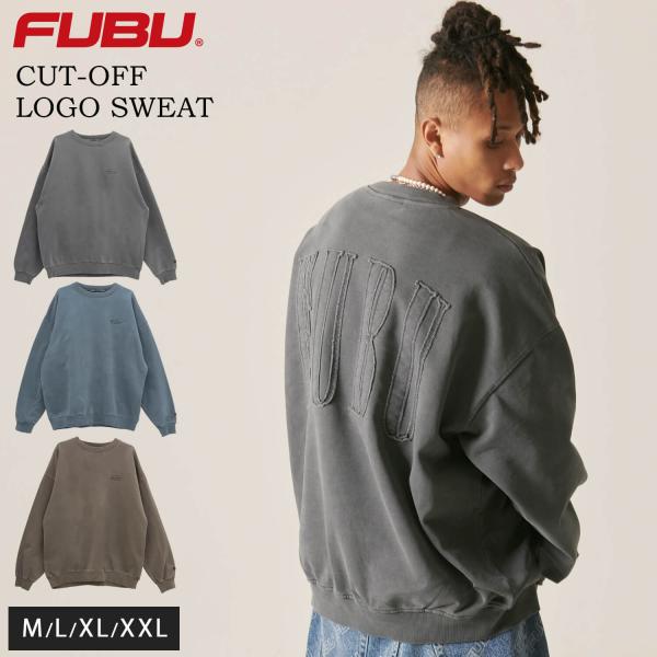 FUBU フブ スウェット メンズ 長袖 秋 冬 トレーナー 綿100% 裏毛 プルオーバー クルーネック トップス オーバーサイズ 大きいサイズ アメカジ ストリート系