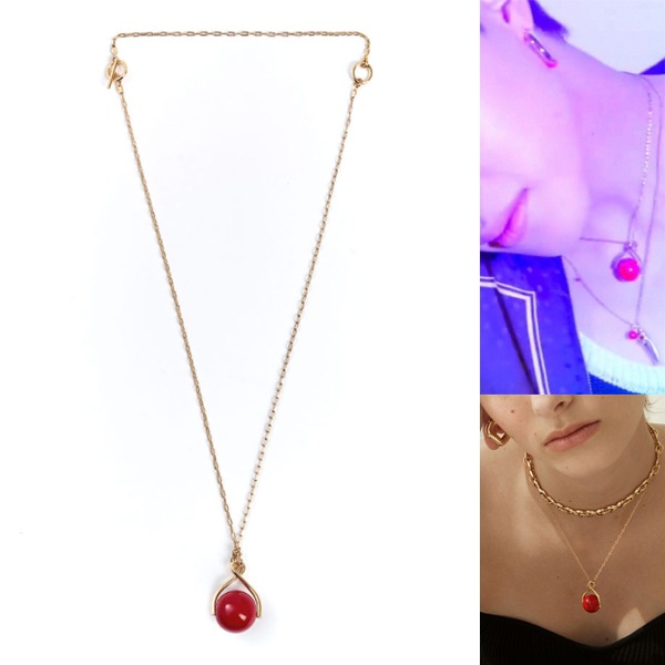 [viollina]BTS jimin 着用Balloon Pendant Necklace Red