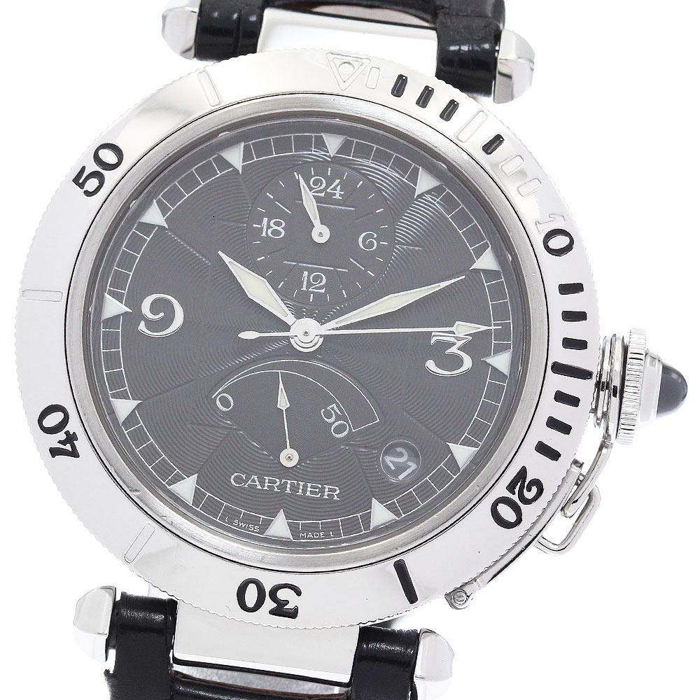カルティエ CARTIER W3105055 パシャ パワーリザーブ 自動巻き メンズ _895130【中古】