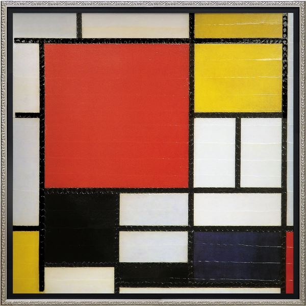ユーパワー ピエト/モンドリアン Gel加工 アートフレーム 「コンポジションライン&カラー」