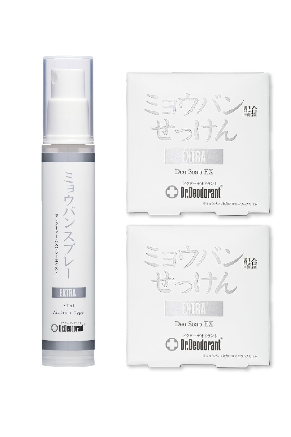 わきが対策 脇の匂い 足の匂い ミョウバンスプレーex 【医薬部外品】 ミョウバン石鹸ex ドクターデオドラント パーフェクトデオドラントセットEX