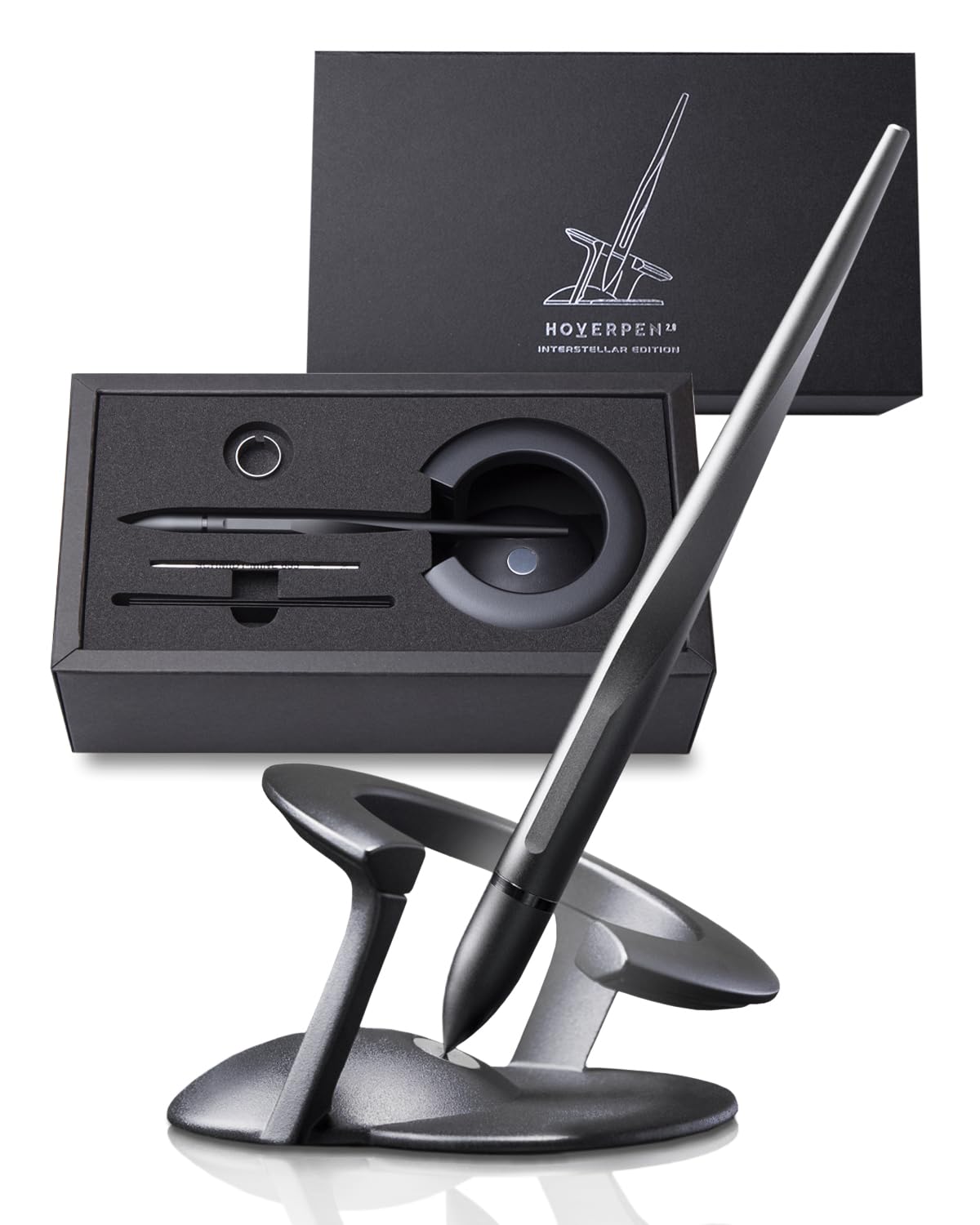 novium Hoverpen Interstellar 宙に浮くペン ボールペン 高級 男性への誕生日や昇進祝いクリスマスギフトに最適 ホバーペン スペースブラック
