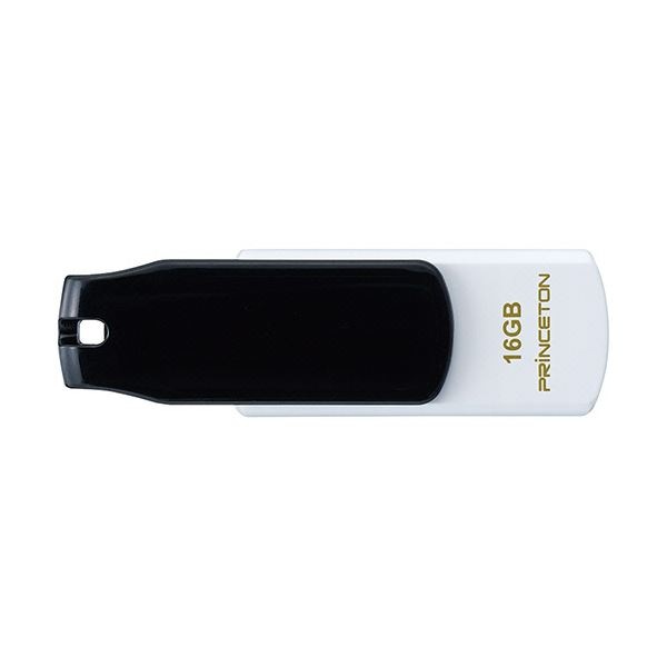 （まとめ）プリンストン USBフラッシュメモリーストラップ付き 16GB ブラック/ホワイト PFU-T3KT/16GBKA 1個[x3セット]