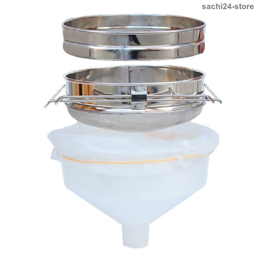 養蜂 器具 蜂蜜 こし器 ワックス はちみつ ろ過器 3重ステンレス 蜜こし器 3段ブラシ ふるい 園芸 (3重 蜜こし器) 4,631円