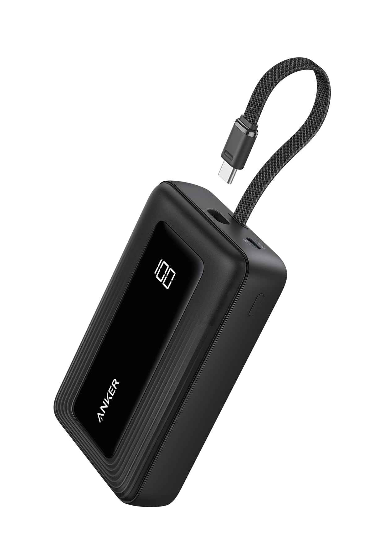 Anker Zolo Power Bank (20000mAh, 30W, Built-In USB-Cケーブル)(モバイルバッテリー 20000mAh 最大30W出力 USB-C ケーブル一体型 デ