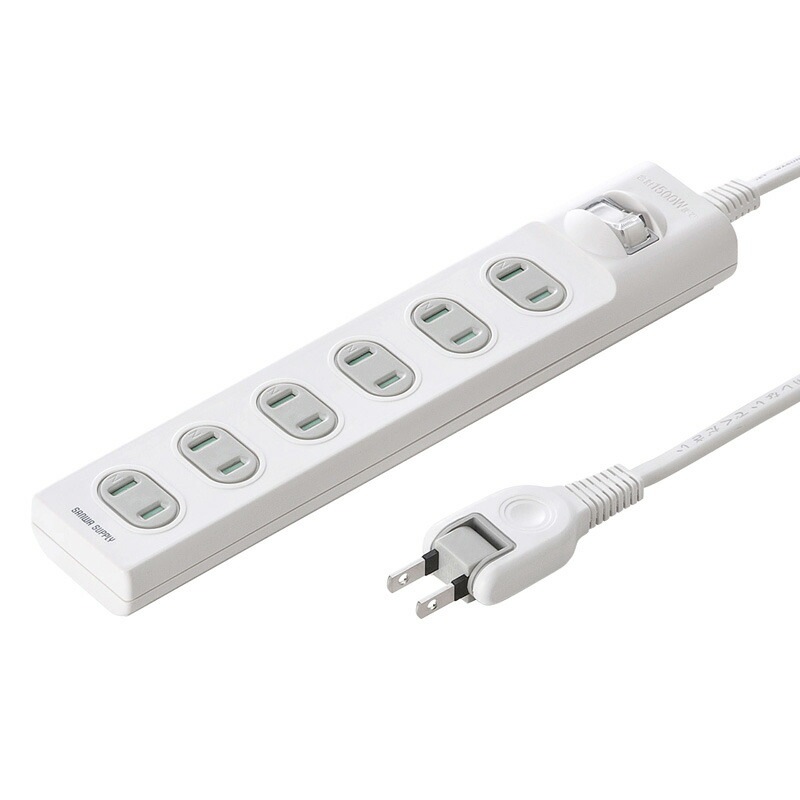 火災予防安全タップ 2P 6個口 10m ホワイト TAP-TSH610SWN 5,116円