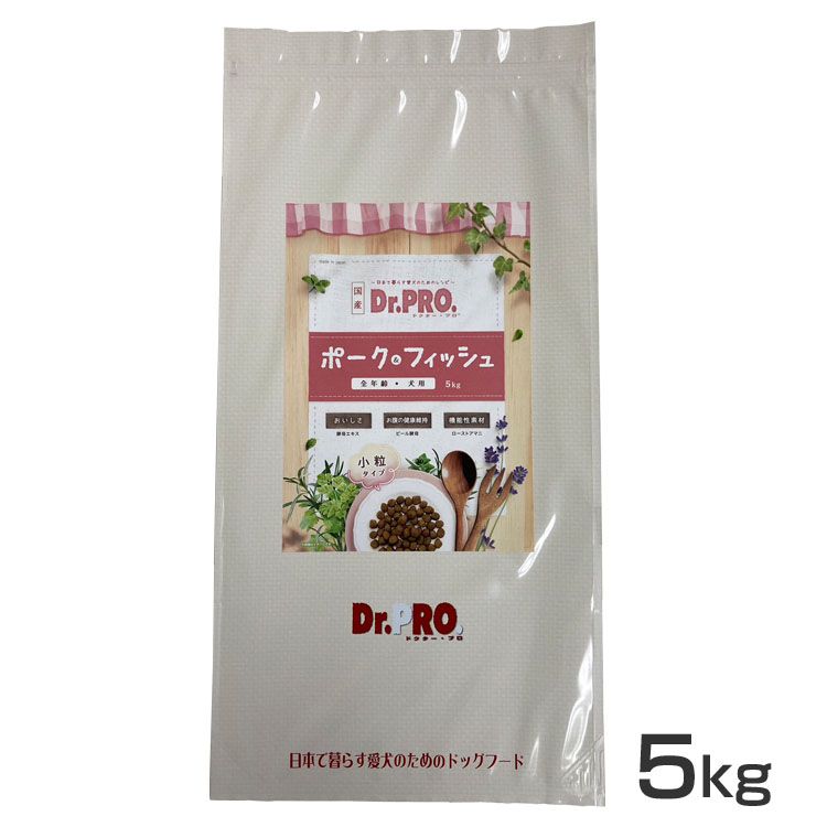 【人気商品】ドッグフード ドクタープロ 犬用 Dr.PRO. ポーク＆フィッシュ オールステージ 5kg ニチドウ (D)
