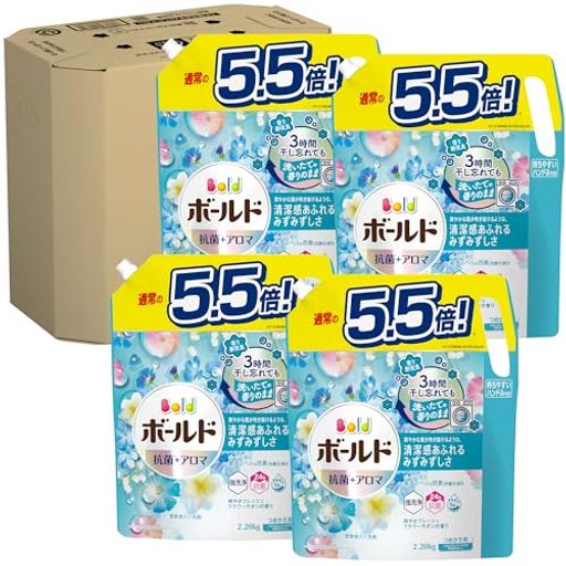 ボールド [大容量] 洗濯洗剤 液体 フレッシュフラワーサボン 詰め替え 2,200G×4袋