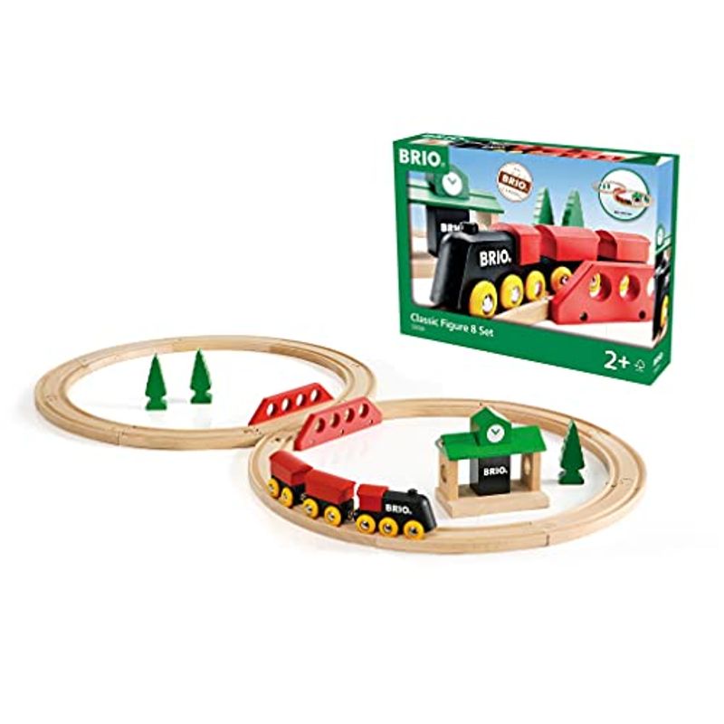 人気特価激安 8の字セット クラシックレール ) ブリオ ( 全22ピース 木 おもちゃ 電車 ( 2歳 対象年齢 ソフビ人形