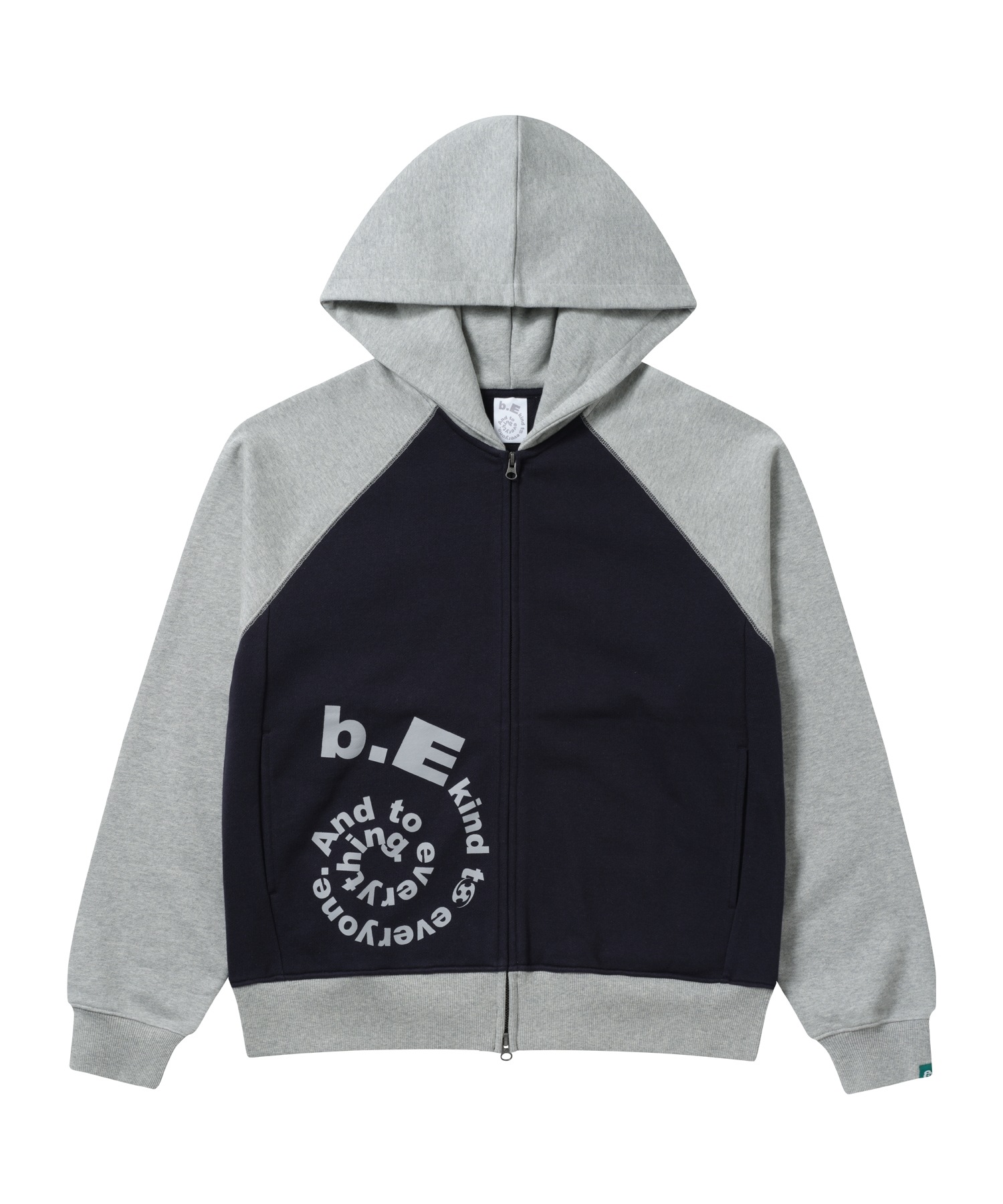 【SANSANGEAR】 SAN SAN X b.E ZIP-UP HOODIE : NAVY