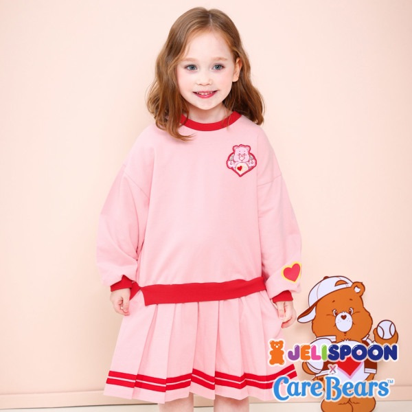ケアベアハートコックプリーツワンピース/子供服