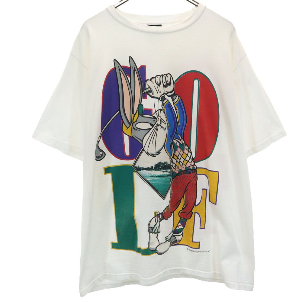 チェンジーズ 90s USA製 ワーナーブラザーズ バックスバニー プリント バッグス・バニー 半袖 Tシャツ XL ホワイト Changes メンズ 8,876円