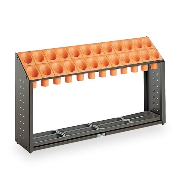 モダン 傘立て B24 オレンジ 24本立 幅972mm スチール 樹脂製脚付 テラモト オブリークアーバン 会社 店舗 玄関