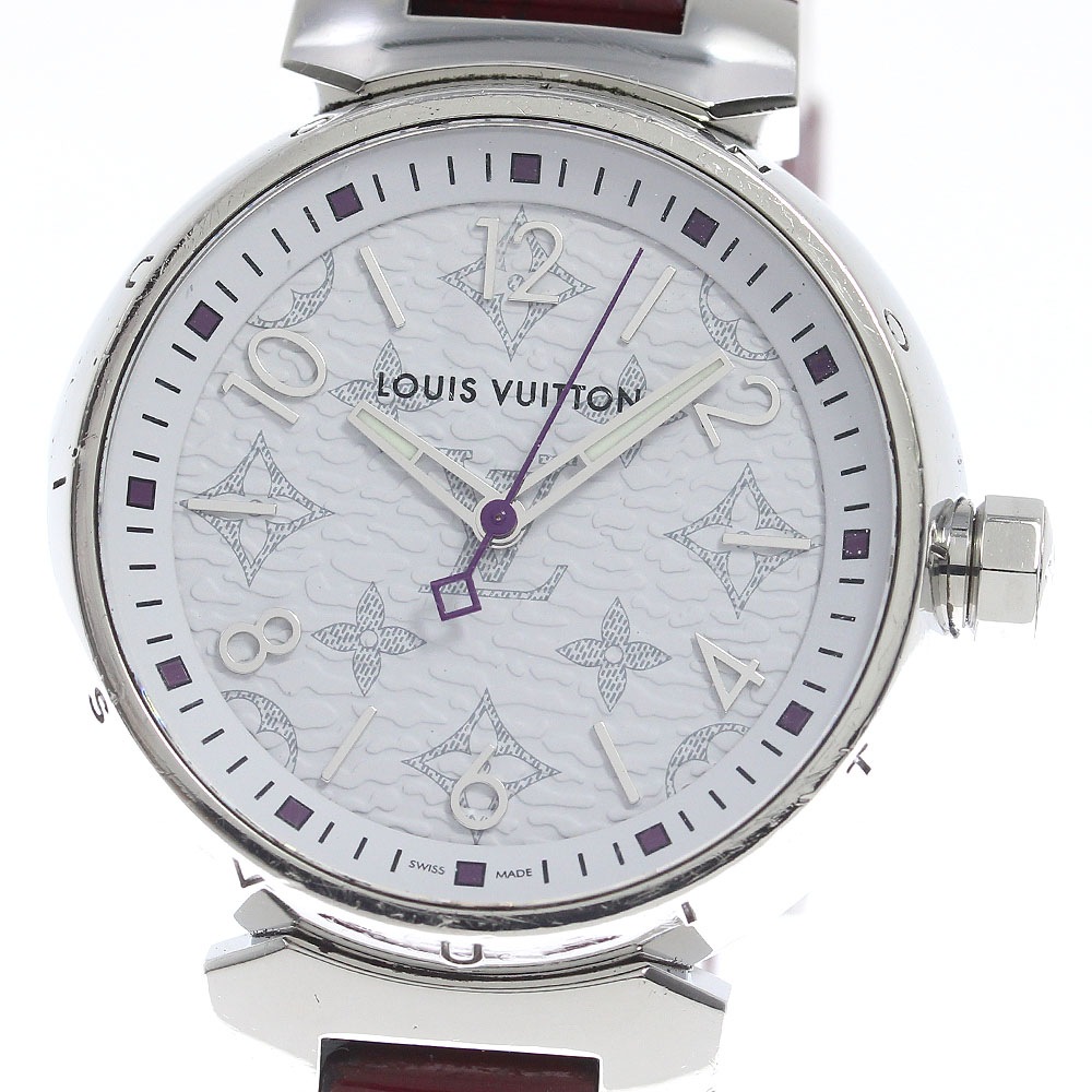 ルイ・ヴィトン LOUIS VUITTON QA116 タンブール モノグラム クォーツ レディース _804920【中古】