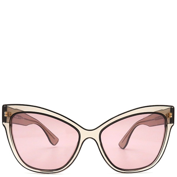 ミュウミュウ MIU MIU サングラス バタフライ 5616 プラスチック ピンク×ブラウン クリア ピンクレンズ SMU08V【中古】