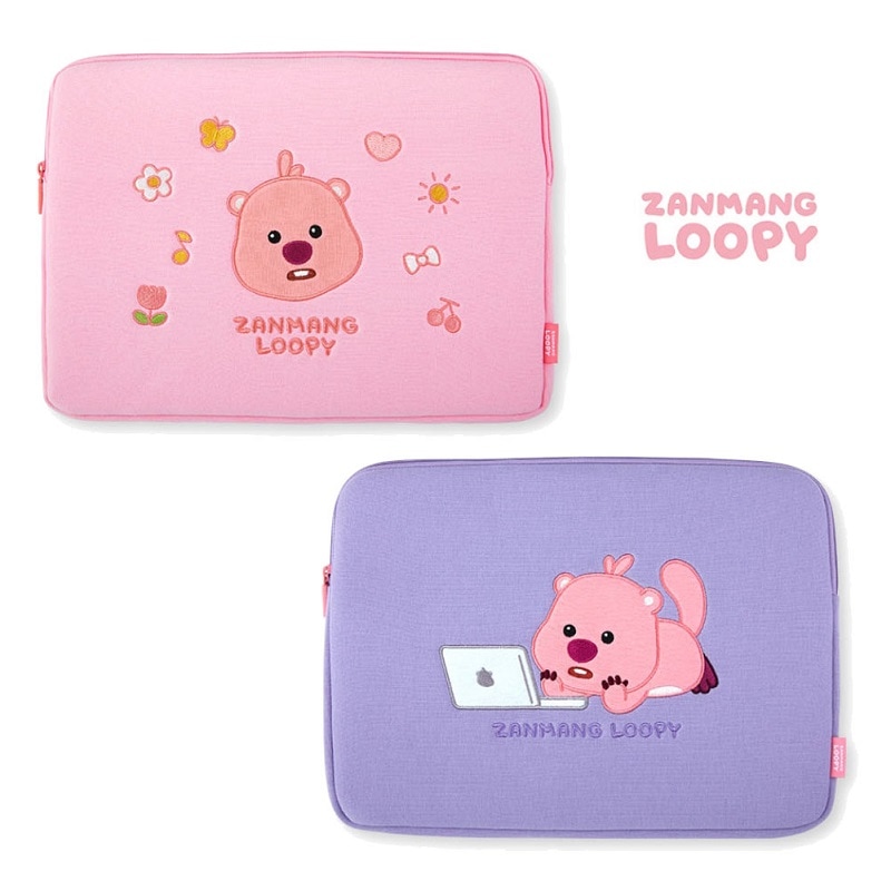 ポロロ ロピ ルーピー ノートPCケース パープル Qoo10] zanmang loopy ルーピーノー
