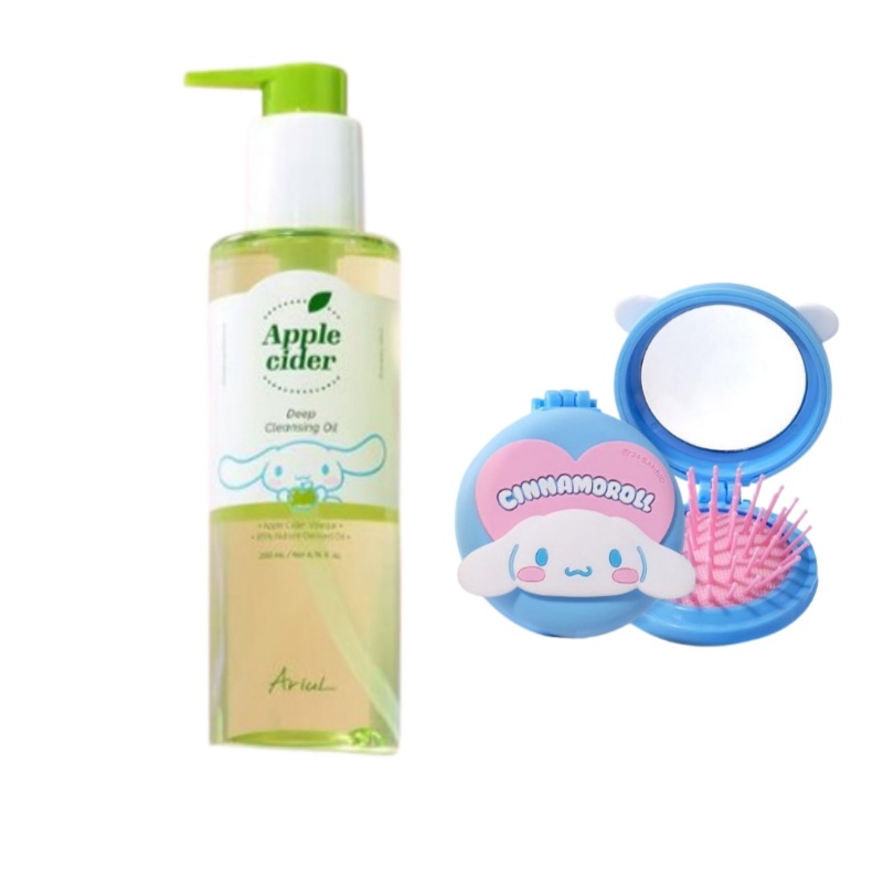 【正規品】アリエル アップルサイダー ディープクレンジングオイル 200ml 企画/シナモロール ミラーブラシ 贈呈/サンリオコラボ/韓国人気スキンケア