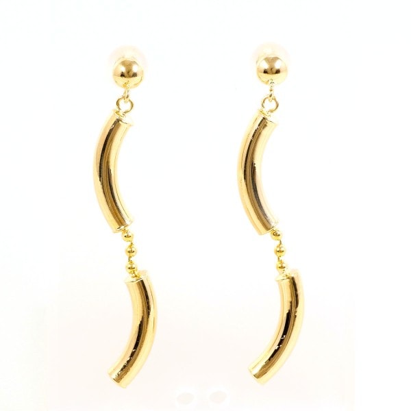 K18 18金 YG イエローゴールド ピアス 総重量約1.4g ジュエリー 中古