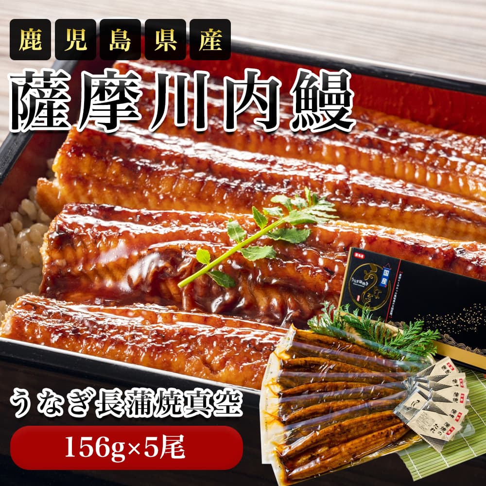 薩摩川内鰻 鹿児島県産 うなぎ長蒲焼真空 156g×5尾うなぎ 蒲焼