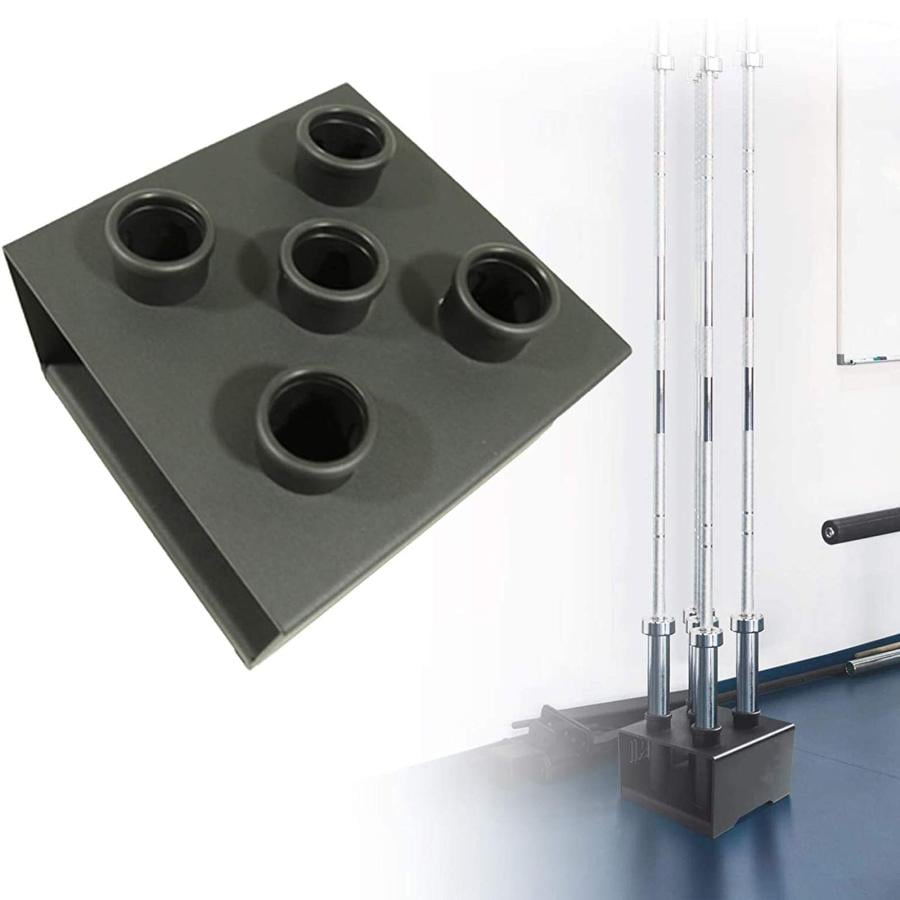 オリンピックバー収納ホルダー頑丈なバーベルホルダー5つのオリンピック2インチバー用トラップバー垂直収納ディスプレイラックトラップバーは含まれていま