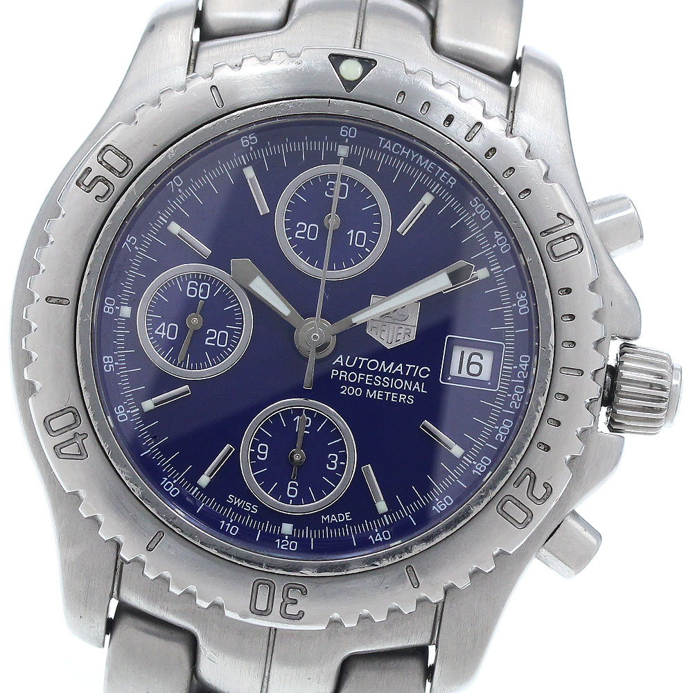 訳あり タグホイヤー TAG HEUER CT2110 リンク デイト クロノグラフ 自動巻き メンズ _921261【中古】