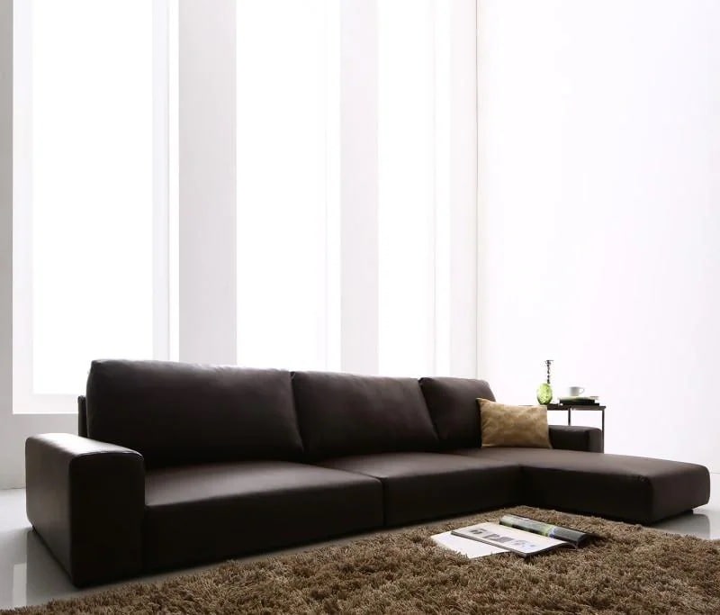 ロータイプソファー フロアコーナーカウチソファ Levin レヴィン 3-4人掛け