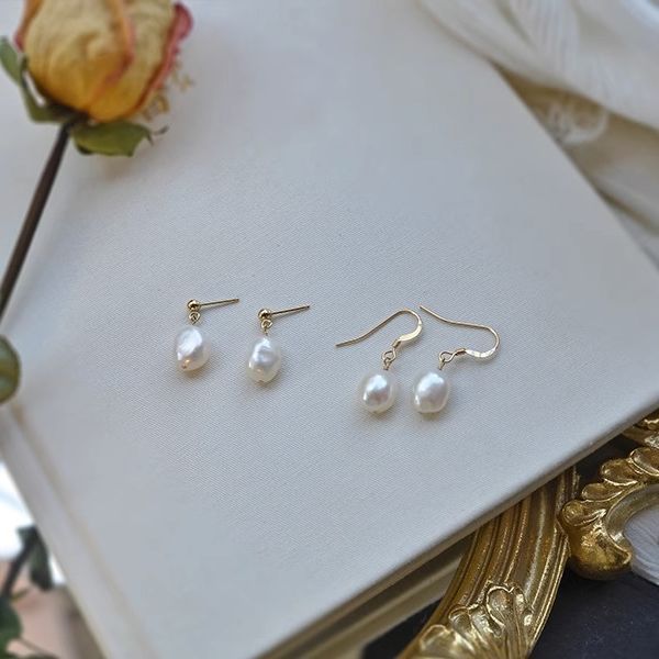 ピアス パールシルバーピンピアス925シルバーピン純銀耳フックレトロイヤリング