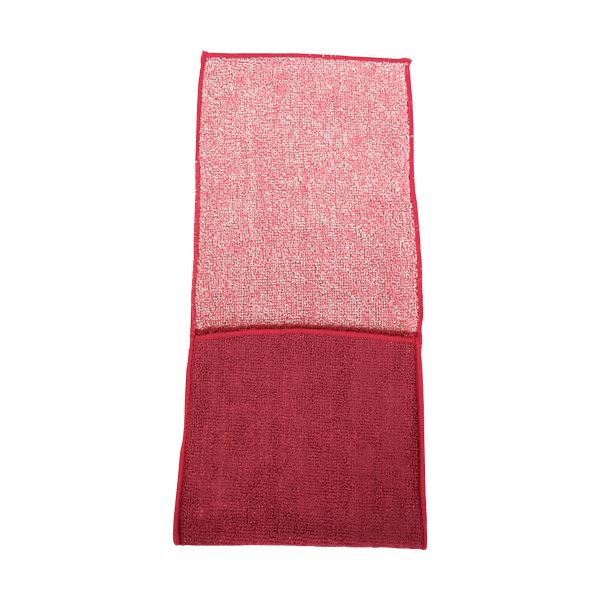 （まとめ）国産ポケット付きハンカチ レッド 1枚 (×50セット)ハンカチ