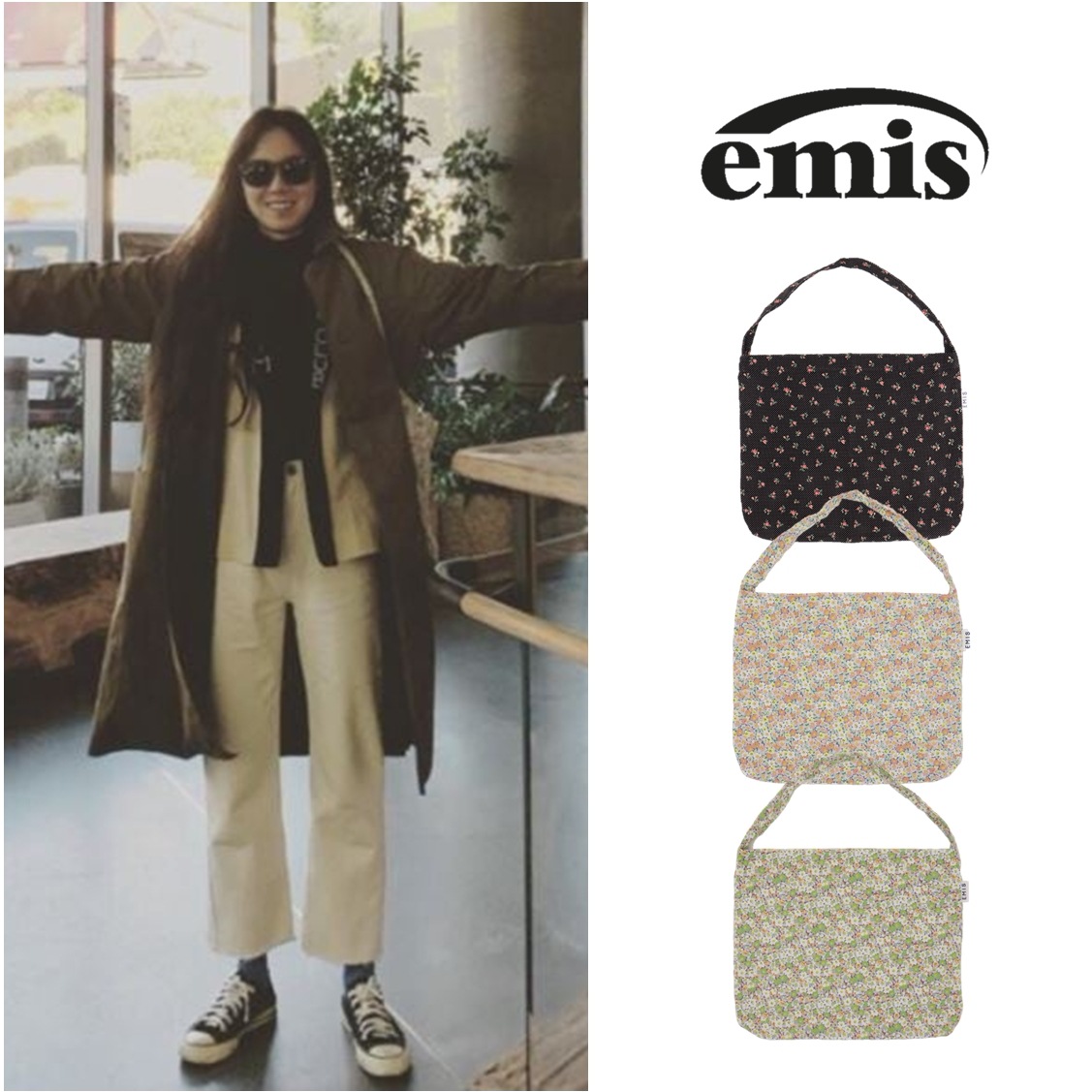 エコバッグ トートバッグ FLOWER CORDUROY ECOバッグ レディース コーデュロイ エコバッグ 『ソンヘギョ着用商品』 シンプル おしゃれ 通勤 通学 肩掛け コーデュロイバッグ