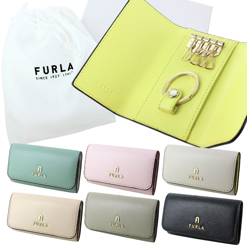 フルラ キーケース レディース 母の日 おしゃれ かわいい カメリア レザーキーケース ブランド グリーン ピンク グレー ベージュ ブラック 誕生日プレゼント 女性 女友達 プレゼント 記念日 ギフ