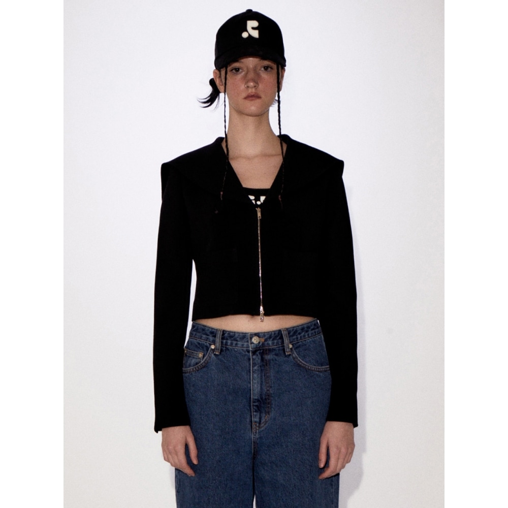 レスト&レクリエーション RR セーラー クロップ ジャケット ブラック