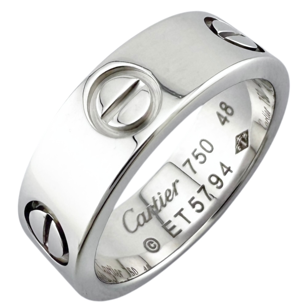 カルティエ ラブ リング 指輪 8号 18金 K18ホワイトゴールド CARTIER 中古 美品