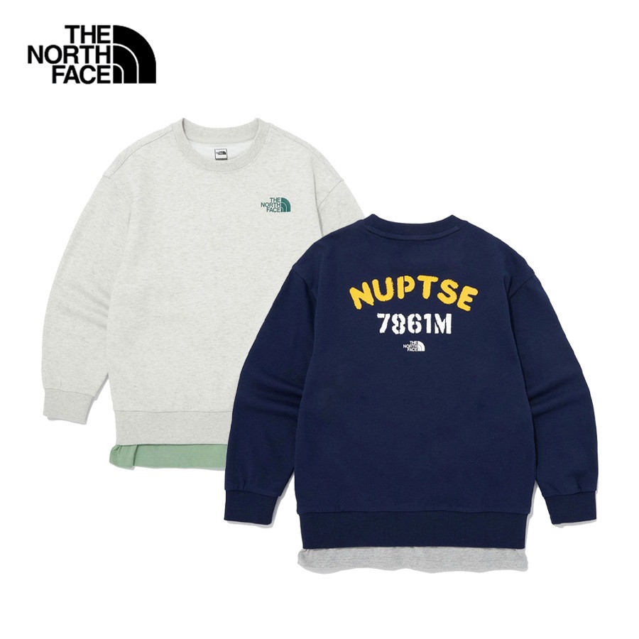 THE NORTH FACEノースフェイストレーナー KS SCHOOLDAY SWEATSHIRTS NM5MQ04 長袖 トップス キッズ 綿 男の子 女の子 コットン ロゴ カジュアル ストリ