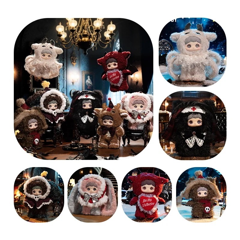 【公式正規品】冬日モンスターシリーズ ぬいぐるみ マスコット キーホルダー ブラインドボックス 可愛い 手のひらサイズ クリスマス ギフト デコレーション バッグチャーム