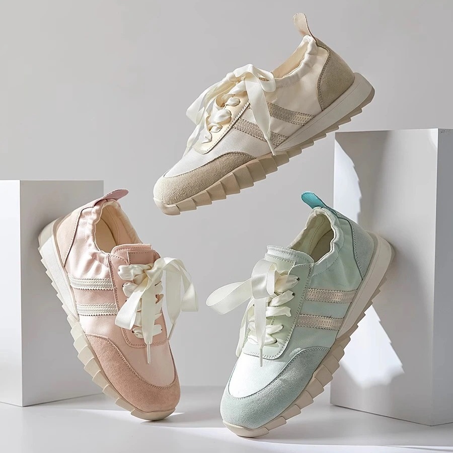 バレエ森系乙女風リボン徳訓靴夏の甘いカジュアル靴スニーカー