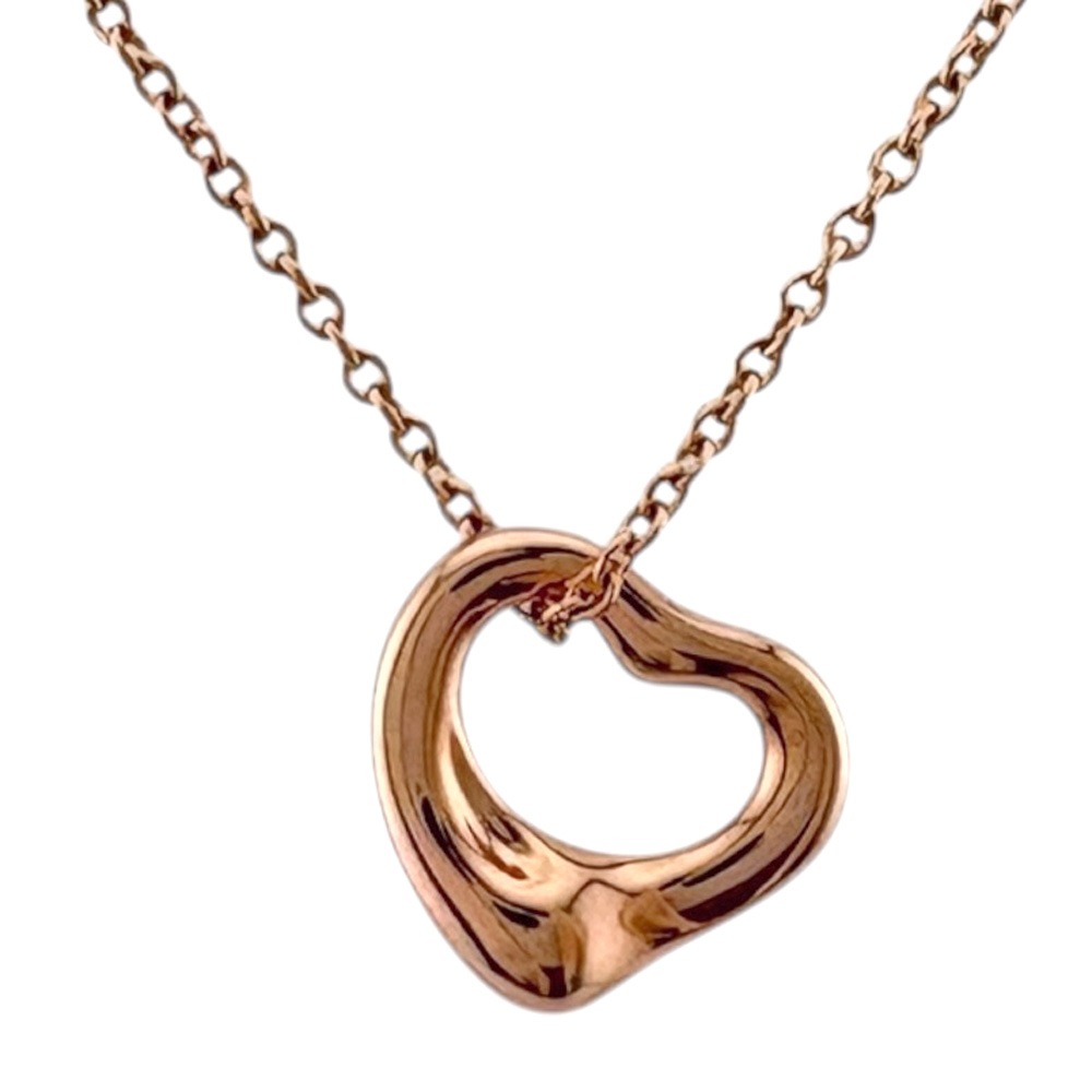 ティファニー オープンハート ネックレス 18金 K18ピンクゴールド TIFFANY&Co. 中古 美品