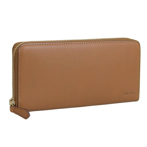 ポールスミス 財布 メンズ 長財布 アウトレット レザー キャメル PSMLW0273 PAUL SMITH
