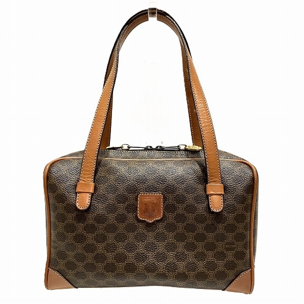 セリーヌ マカダム F/06 ミニボストン バッグ ハンドバッグ レディース 【中古】