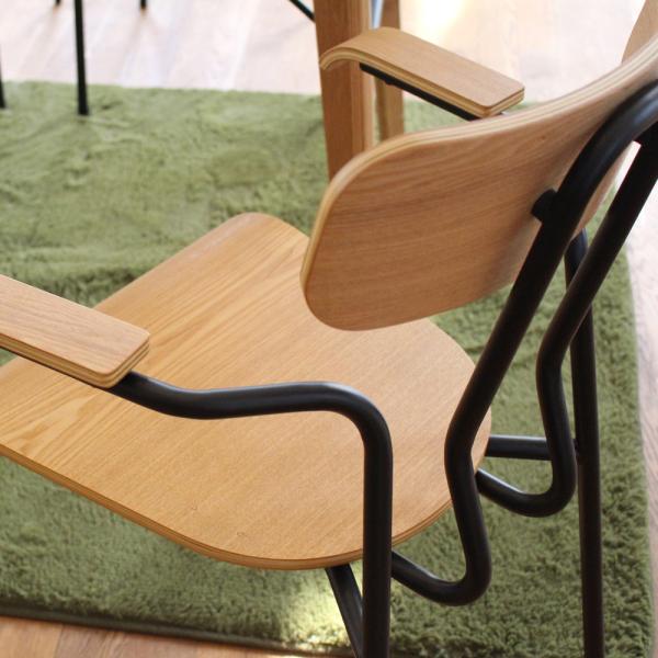 ダイニングチェア 2脚セット 椅子 イス モダン おしゃれ デザイン アート インテリア 黒 曲線 肘掛け ひじ付き スタッキング 重ねられる