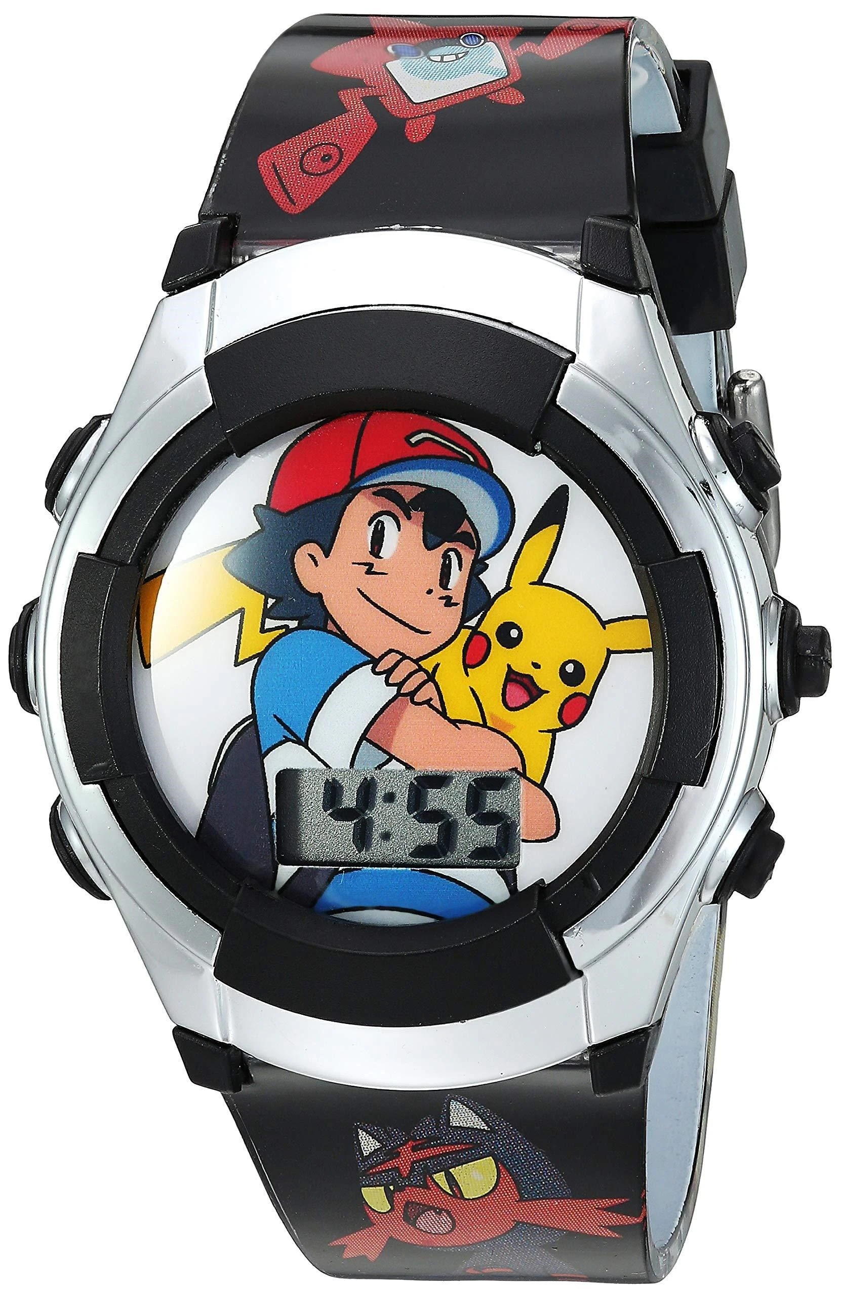 Pokemon Boys Quartz Watch with Plastic Strap， Blac