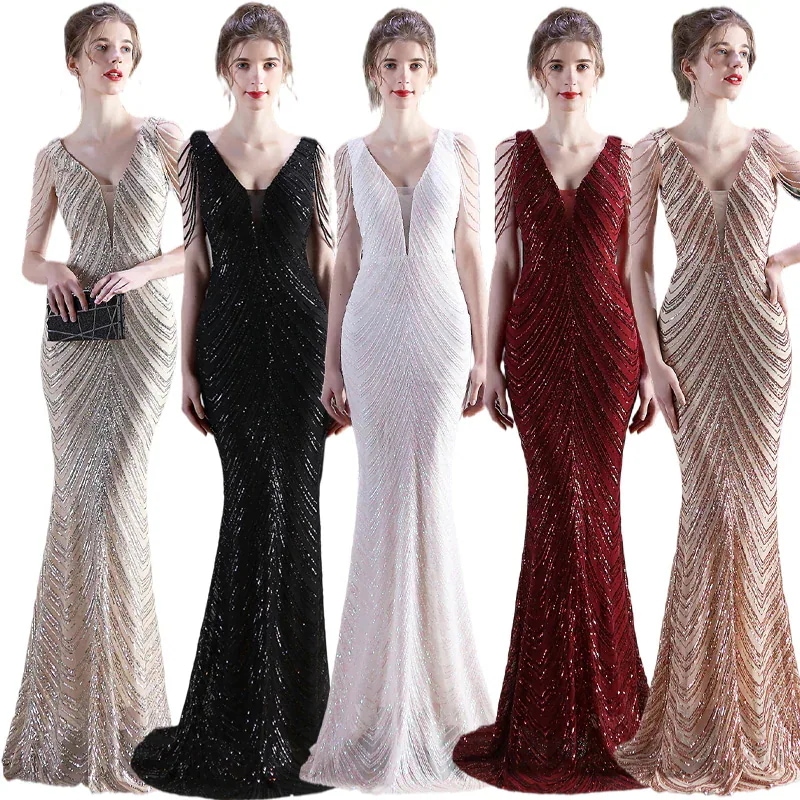 パーティードレス ワンピース OL正式な礼装ドレス マーメイドライン 演奏会 発表会 卒業式 合唱団 5,647円