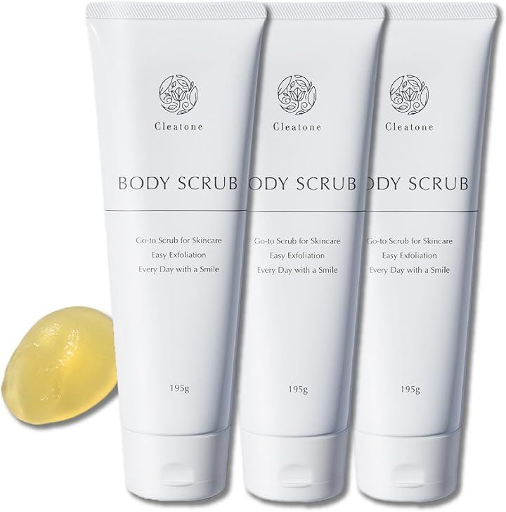 クレアトーンボディスクラブ 肘の黒ずみ 除去 シュガースクラブ 敏感肌 角質除去 角質取り ひじ 膝 尻 くるぶし (3個)