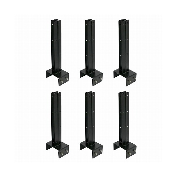 住まいスタイル ラティスフェンス固定金具15cmブロック用(連結用6個) ブラック S-BF4515J-6P メーカー直送