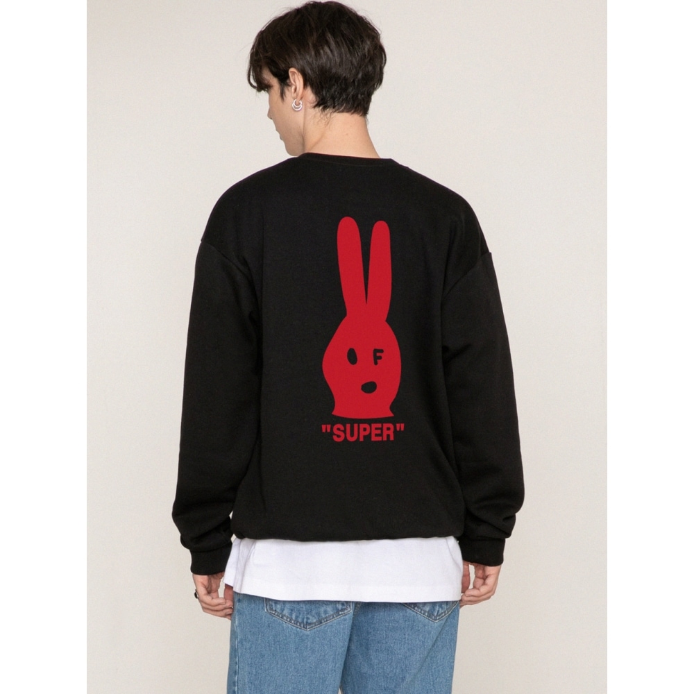 GRAVERレッドラビットフェイスマンツーマンブラック