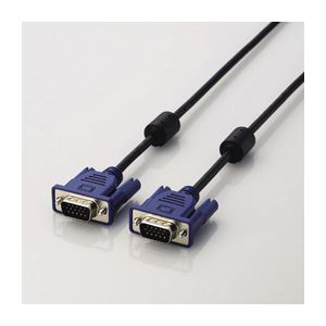 （まとめ）エレコム D-Sub15ピン（ミニ）ケーブル CAC-15BK(×3セット)
