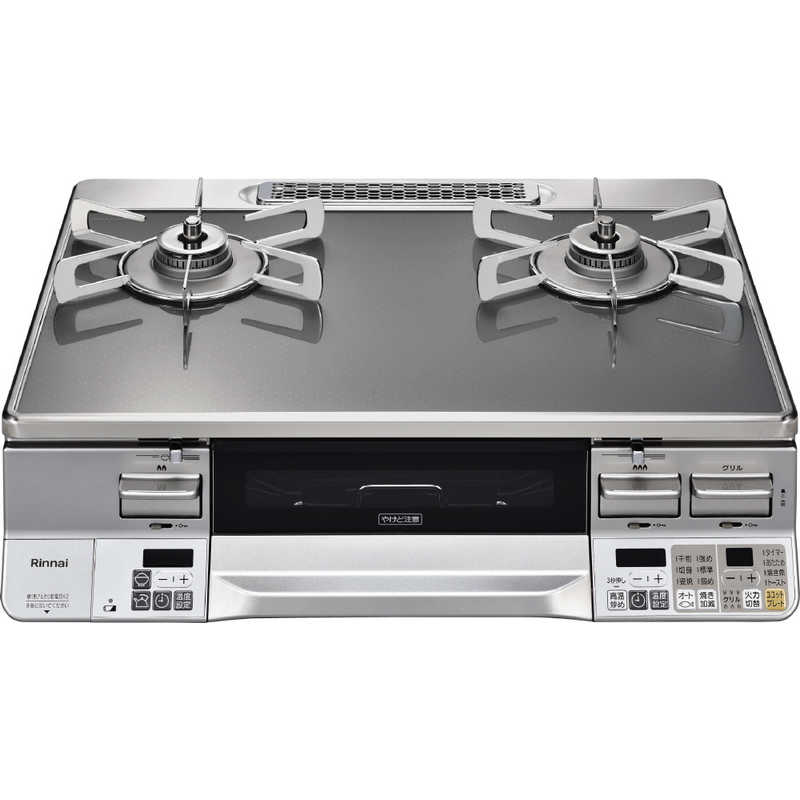 リンナイ　Rinnai　ガステーブルコンロ LAKUCIEシリーズ ピュアステンレス クリアミッドグレー／シルバー [約60cm /都市ガス12・13A /右強火]　RTE65VAGPA-GR